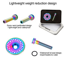 Load image into Gallery viewer, 1 Set Bike Titanium Alloy Light Weight Flat Head Waterproof Bowl Set Cover Cover Set Dazzling Screw Bike Accessories