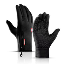 Load image into Gallery viewer, 1Pair Full Finger Plus Fleece Warm Gloves Autumn Winter Waterproof Cold-Proof Cycling Driving Mountaineering Outdoor Gloves With Touch Screen