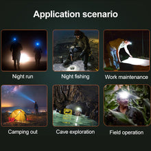 Load image into Gallery viewer, 5LED Strong Head Light Bright Usb Charging Long Range Head Wearing Flashlight Portable Night Fishing Light