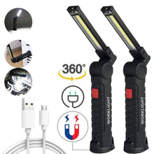 Load image into Gallery viewer, USB Multi-Function COB Repair Work Light Foldable Magnet Repair Led Flashlight Suspension Car Repair Tent Lamp