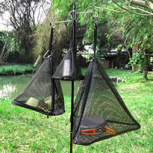 Load image into Gallery viewer, 1PC Triangle Hanging Net Bag PVC Folding Storage Net Camping Hanging Package Outdoor Picnic Supplies