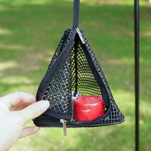 Load image into Gallery viewer, 1PC Triangle Hanging Net Bag PVC Folding Storage Net Camping Hanging Package Outdoor Picnic Supplies