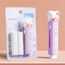 Load image into Gallery viewer, Creatibe Cartoon Push-Pull Pencil Eraser Rubber Kids Children Drawing Writing Wiping Stationery Christmas Gift School Supplies