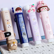 Load image into Gallery viewer, Creatibe Cartoon Push-Pull Pencil Eraser Rubber Kids Children Drawing Writing Wiping Stationery Christmas Gift School Supplies