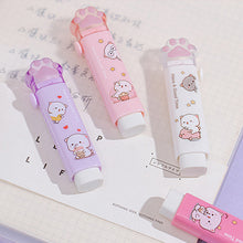 Load image into Gallery viewer, Cute Cartoon Push-Pull Pencil Eraser Rubber Kids Children Drawing Writing Wiping Stationery Christmas Gift School Supplies