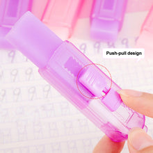 Load image into Gallery viewer, Cute Jelly Color Push-Pull Pencil Eraser Rubber Kids Children Drawing Writing Wiping Stationery Christmas Gift School Supplies