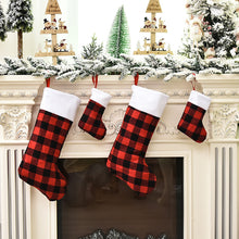 Load image into Gallery viewer, 1Pc New Year Christmas Stockings Socks Xmas Candy Gift Bag Fireplace Xmas Tree Decoration