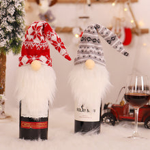 Load image into Gallery viewer, 1pc Christmas Wine Bottle Bag Faceless Doll Wine Bottle Cover Wine Bottle Bag Sleeve Xmas New Year Dinner Table Decoration