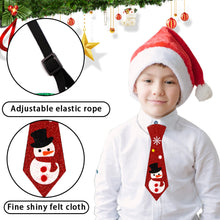 Load image into Gallery viewer, 1Pcs Felt Christmas Tie Christmas Santa Claus Snowman Elk Tie Kids Costume Accessories Merry Christmas Gifts