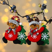 Load image into Gallery viewer, 1Pc Merry Christmas Ornaments Plush Doll Santa Claus Snowman Christmas Tree Pendant Doll Hang Decoration for Home Noel Natal Happy New Year