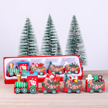 Load image into Gallery viewer, 1Pc Christmas Wood Train Ornament Merry Christmas Train Decoration Xmas Cake Baking Oranments Holiday Decor