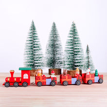 Load image into Gallery viewer, 1Pc Christmas Wood Train Ornament Merry Christmas Train Decoration Xmas Cake Baking Oranments Holiday Decor