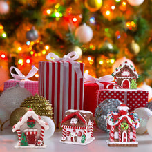 Load image into Gallery viewer, 1Pc Christmas Resin Mini House Miniature Village Building Xmas Decor Gift Christmas Decoration Navidad Noel