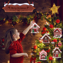 Load image into Gallery viewer, 1Pc Christmas Resin Mini House Miniature Village Building Xmas Decor Gift Christmas Decoration Navidad Noel