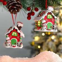 Load image into Gallery viewer, 1Pc Christmas LED Light Ornaments Resin Mini House Miniature Village Building Xmas Glow Decor Gift Christmas Decoration Navidad Noel