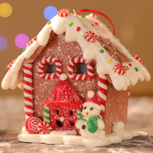 Load image into Gallery viewer, 1Pc Christmas LED Light Ornaments Resin Mini House Miniature Village Building Xmas Glow Decor Gift Christmas Decoration Navidad Noel