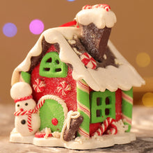 Load image into Gallery viewer, 1Pc Christmas LED Light Ornaments Resin Mini House Miniature Village Building Xmas Glow Decor Gift Christmas Decoration Navidad Noel