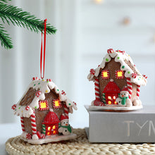 Load image into Gallery viewer, 1Pc Christmas LED Light Ornaments Resin Mini House Miniature Village Building Xmas Glow Decor Gift Christmas Decoration Navidad Noel