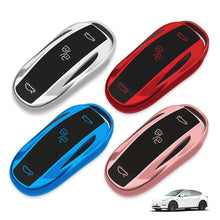 Load image into Gallery viewer, Soft TPU Durable Car Key Case Shell Remote Control Protect Holder Cover 3 Buttons Accessories For Tesla Model 3 Model Y Model X Model S