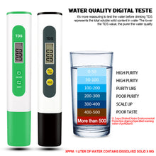 Load image into Gallery viewer, Water Quality Digital Tester Accurate Reliable TDS Professional Ideal Water Test Meter For Drinking Water Aquariums