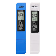 Load image into Gallery viewer, Water Quality Tester Digital TDS EC Temperature Meter 3 in 1 with 0-9999ppm Range for Drinking Water Fishpond Aquariums