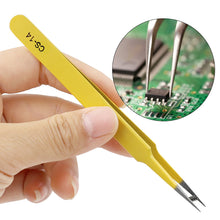 Load image into Gallery viewer, 1PC Industrial Tweezers Anti-Static Stainless Steel Tweezers Set for Electronics Phone Repairing Hand Tools Eyebrow Eyelash Tweezers