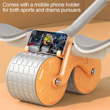 Load image into Gallery viewer, Multifunction Elbow Support Abdominal Fitness Wheel With Phone Holder Home Beginners Exercise Underbelly Muscle Automatic Rebound Abdominal Retraction Magic Tank Roller Fitness Equipment