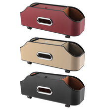 Load image into Gallery viewer, Multifunctional Car Seat Leather Tissue Storage Box Under Seat Auto Back Paper Bag Place Water Cup