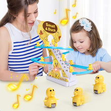 Load image into Gallery viewer, Kids DIY Small Duck Electronic Climbing Stairs Track Toy LED Light Musical Slide Track Coaster Toy Music Roller Coaster Kids Gifts