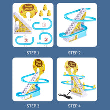 Load image into Gallery viewer, Kids DIY Small Duck Electronic Climbing Stairs Track Toy LED Light Musical Slide Track Coaster Toy Music Roller Coaster Kids Gifts