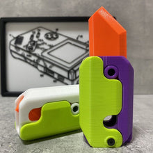 Load image into Gallery viewer, 3D Printing Gravity Jump Small Radish Knife Mini Model Student Prize Pendant Boys Girls Decompression Toy Gift