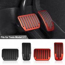 Load image into Gallery viewer, 2Pcs Car Foot Pedal Pads Accelerator Gas Fuel Brake Pedal Rest Pedal Mat Cover Aluminum Alloy Accessories For Tesla Model 3 Y