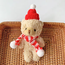 Load image into Gallery viewer, Plush Christmas Scarf Bear Gift Box Decoration Couple Bear Doll 15cm Xmas Stuffed Bear Toys Gifts