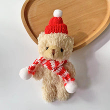 Load image into Gallery viewer, Plush Christmas Scarf Bear Gift Box Decoration Couple Bear Doll 15cm Xmas Stuffed Bear Toys Gifts