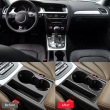 Load image into Gallery viewer, Car Interior Sticker Cup Holder Panel Trim Cover Carbon Fiber Frame Decoration for Audi A5 A4 B8 2009-2015 Car Styling