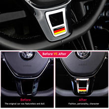 Load image into Gallery viewer, Car Interior Steering Wheel Cover Trim Sticker for Volkswagen GOLF 7 GTi MK7 POLO 2014 2015 Passat B7 2015 B8 MK6 2015 2016 Jetta Accessories