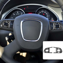 Load image into Gallery viewer, Real Carbon Fiber Car Interior Steering Wheel Buttons Cover Sticker For Audi Q7 2007 2008 2009 2010 2011 2012 2013 2014 2015