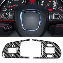 Load image into Gallery viewer, Real Carbon Fiber Car Interior Steering Wheel Buttons Cover Sticker For Audi Q7 2007 2008 2009 2010 2011 2012 2013 2014 2015