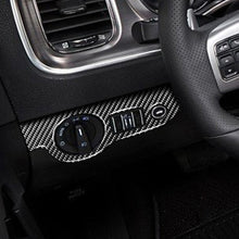 Load image into Gallery viewer, Car Real Carbon Fiber Headlight Switch Cover Trim Durable Decorative Stickers For Dodge Challenger Charger 2015-2020