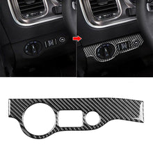 Load image into Gallery viewer, Car Real Carbon Fiber Headlight Switch Cover Trim Durable Decorative Stickers For Dodge Challenger Charger 2015-2020
