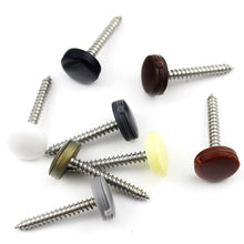 Load image into Gallery viewer, 100pcs Nuts Cover Bolts Fold Snap Protective Cap For Wall Furniture Plastic Screw Cap Decorative Button Hardware Screw Cover