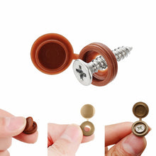 Load image into Gallery viewer, 100pcs Nuts Cover Bolts Fold Snap Protective Cap For Wall Furniture Plastic Screw Cap Decorative Button Hardware Screw Cover