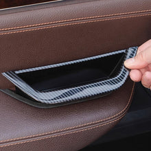 Load image into Gallery viewer, Car Interior LHD RHD Driver Door Pull Handle Armrest Panel Storage Box Cover Carbon Fibre For BMW X3 X4 F25 F26 2011-2016