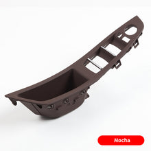 Load image into Gallery viewer, Car Interior Inner Door Handle Panel Pull Trim Cover Carbon Fibre Beige Black For BMW 5 Series F10 F11 F18 Left Hand Drive LHD