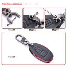 Load image into Gallery viewer, 2 Button Car Leather Remote Key Case Cover Shell Fob For Suzuki Vitara Swift Ignis Kizashi SX4 Baleno Ertiga 2016 2017 2018 2019