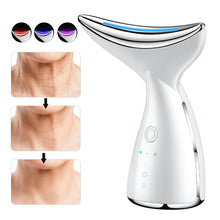 Load image into Gallery viewer, LED Photon Therapy Electric Neck Lifting Massager EMS Vibration Beauty Machine Anti Wrinkle Multi-Functional Neck Face Beauty Devices