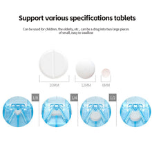 Load image into Gallery viewer, Small Portable Medicine Box Pill Cutter Durable Travel Tablet Storage Case Mini Plastic Medicine Box Medicine Container