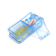 Load image into Gallery viewer, Small Portable Medicine Box Pill Cutter Durable Travel Tablet Storage Case Mini Plastic Medicine Box Medicine Container