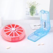Load image into Gallery viewer, Small Portable Medicine Box Pill Cutter Durable Travel Tablet Storage Case Mini Plastic Medicine Box Medicine Container
