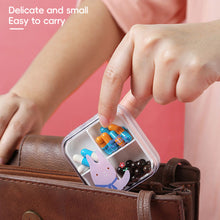 Load image into Gallery viewer, Portable 4 Grids Pill Box Plastic Sealed Medicine Storage Box Waterproof Durable Travel Pill Case Medicine Box